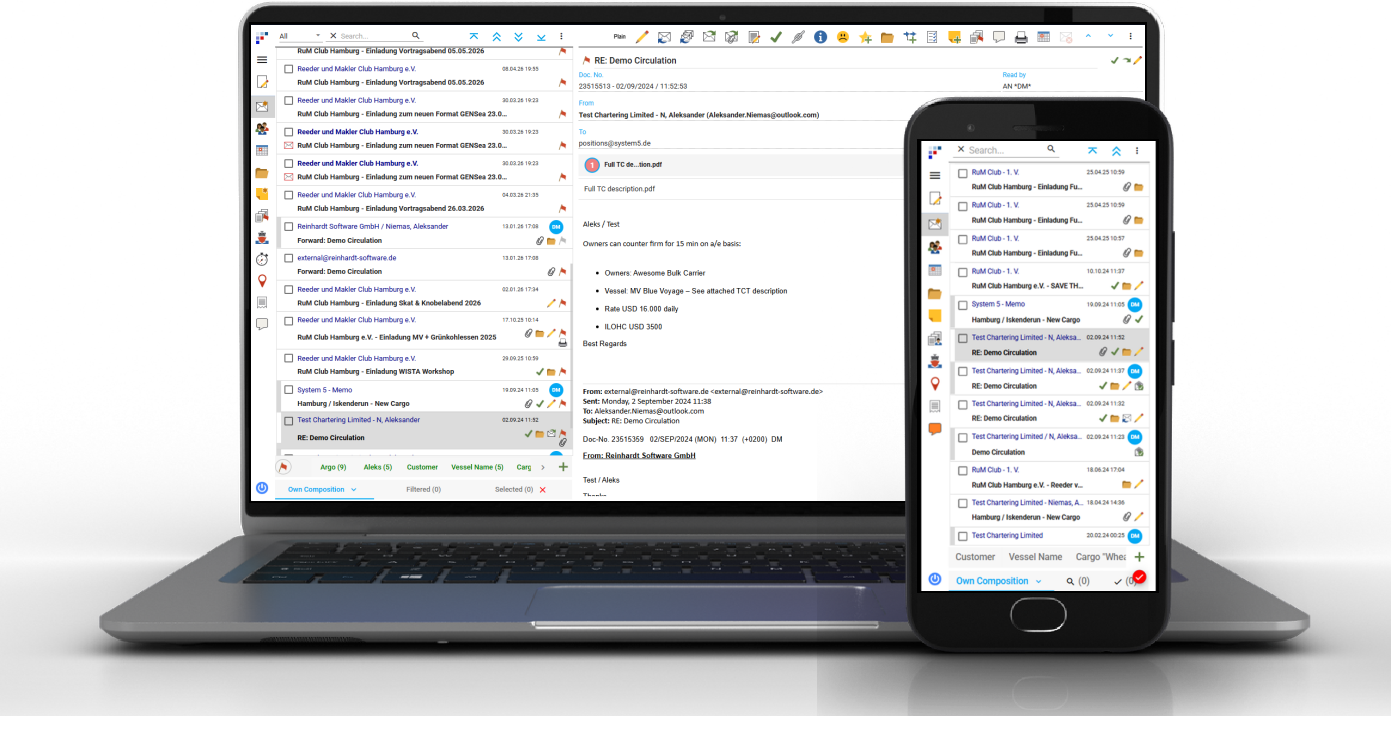 SYSTEM 5 WebApp — the full communications platform running in a desktop browser